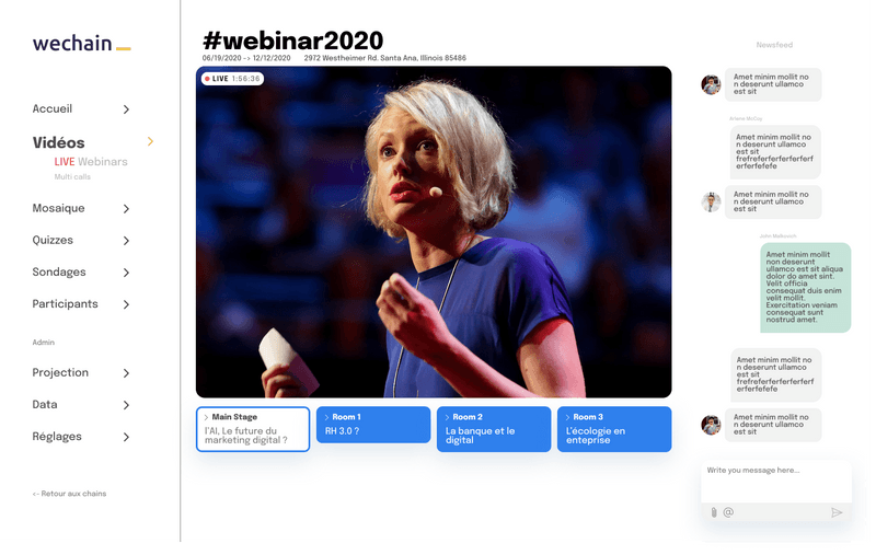La solution pour des événements digitaux sur-mesurec : WeChain